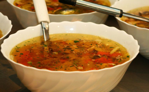 damit Getreide in Suppen nicht zu Brei kochen