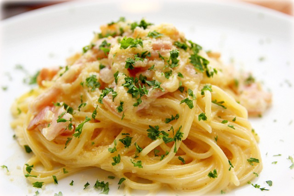 Spaghetti Carbonara mit Sahnesauce